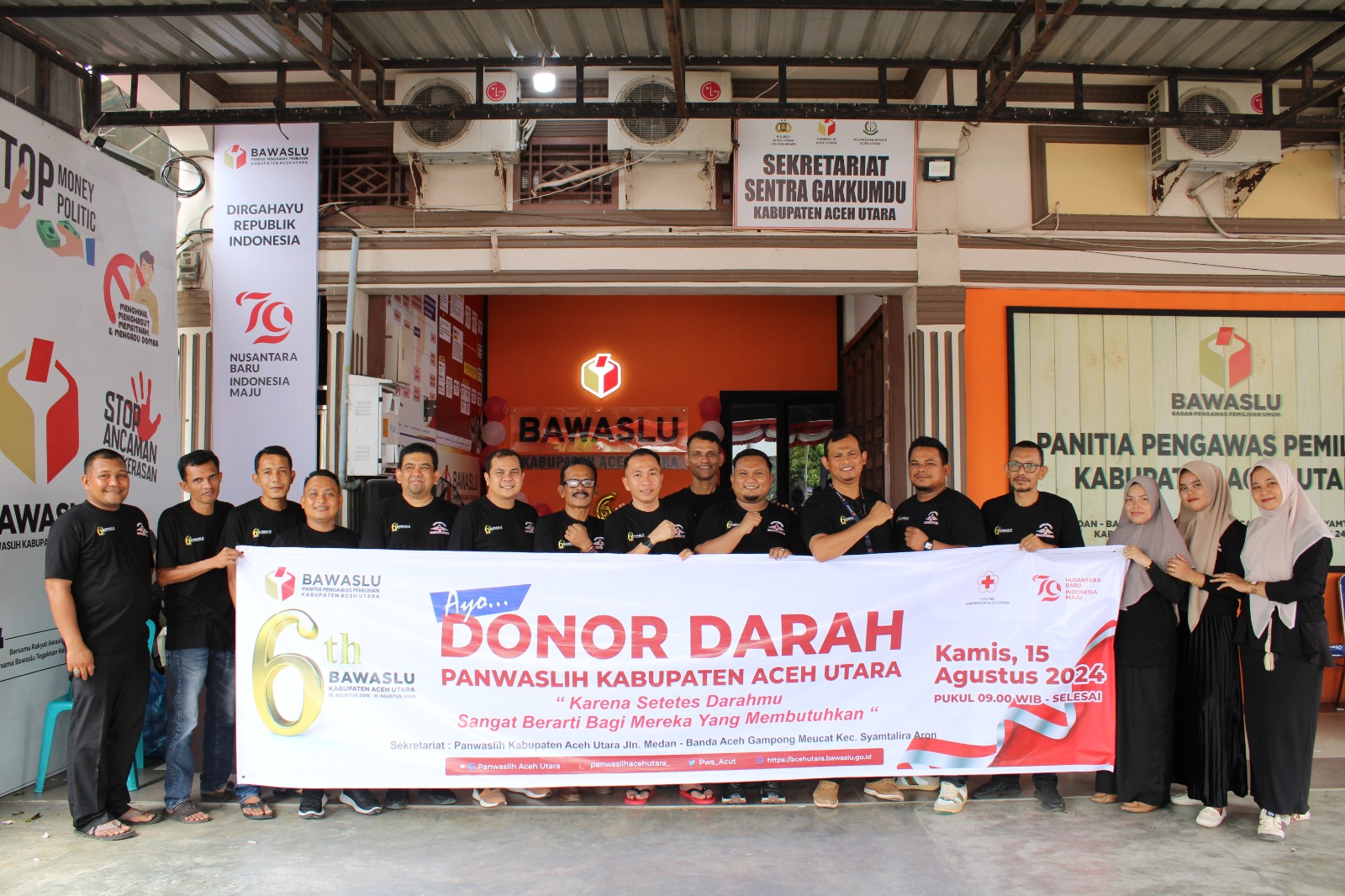 Giat Donor Darah Bawaslu Kabupaten Aceh Utara