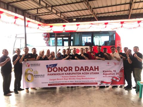 Donor Darah Bawaslu Kabupaten Aceh Utara