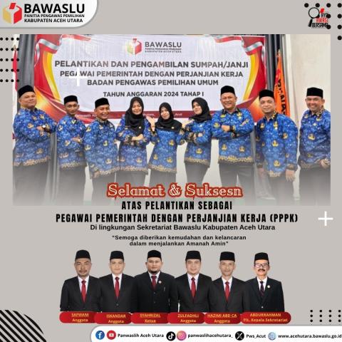 Ucapan_Pelantikan PPPK_Bawaslu Aceh Utara