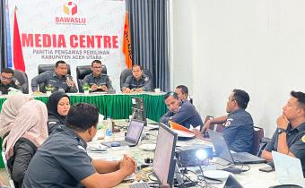 Bawaslu Aceh Utara Evaluasi Pelaksanaan Penguatan Kelembagaan Pengawas Pemilu
